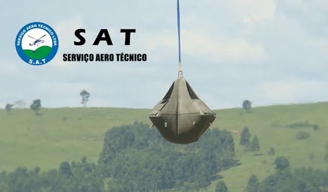 Carga suspensa em operação SAT