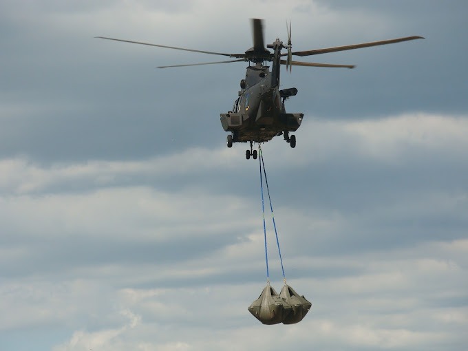 Helicóptero SAT em operação